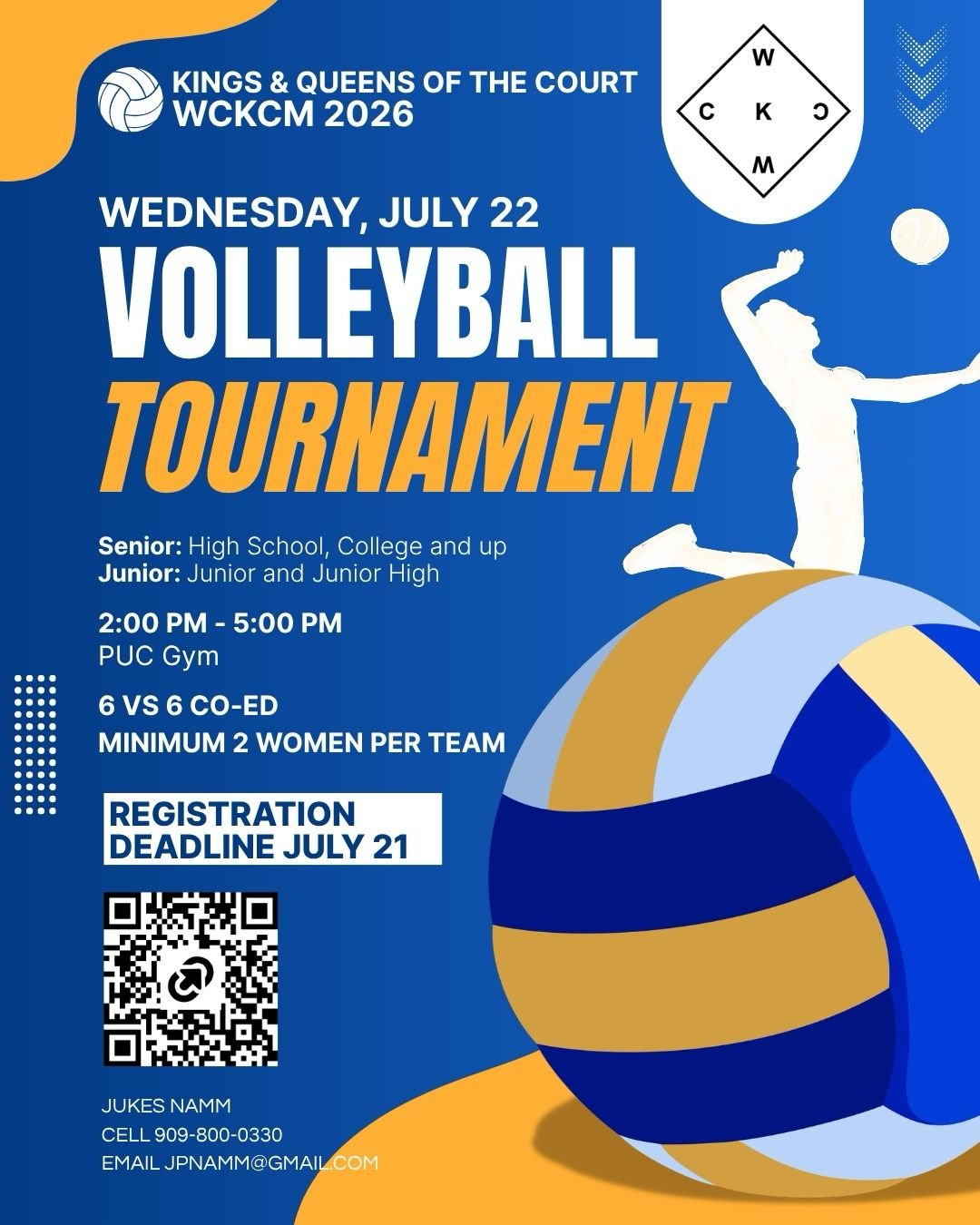 WCKCM Volleyball Tournament poster